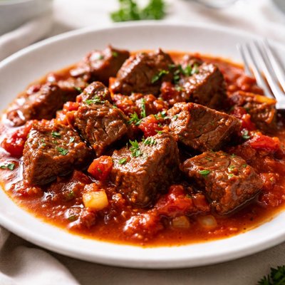 Beef in tomato sauce
