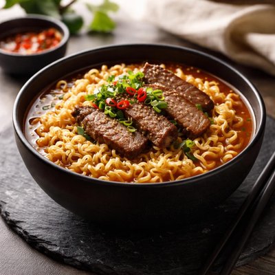 Beef instant noodles