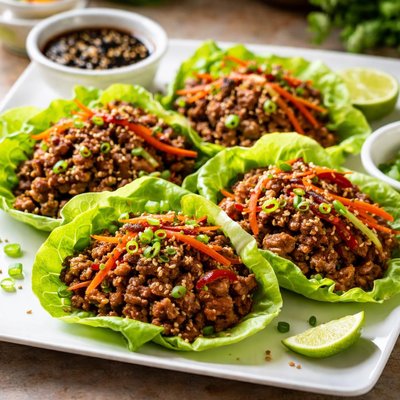 Beef lettuce wrap