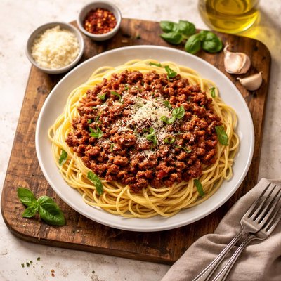 Beef mince bolognese