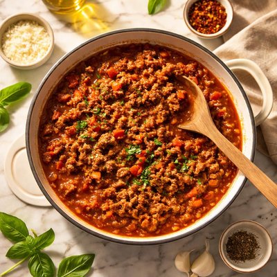 Beef mince bolognese sauce
