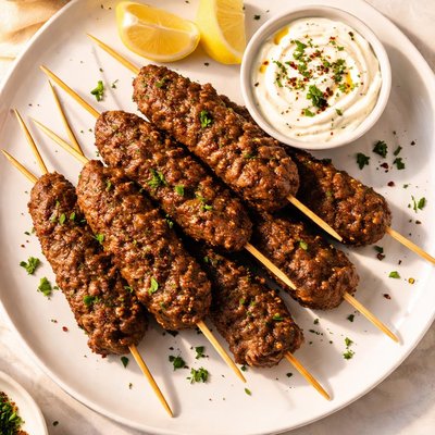 Beef mince skewers