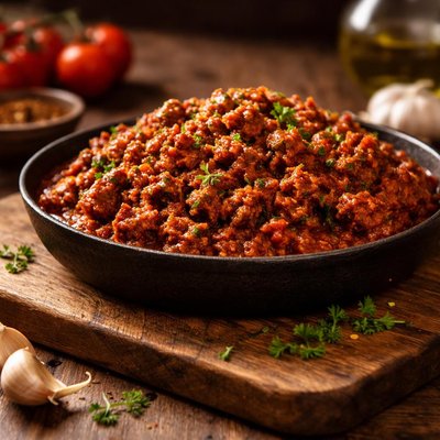 Beef mince with tomato sauce