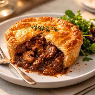 Beef mushroom pie