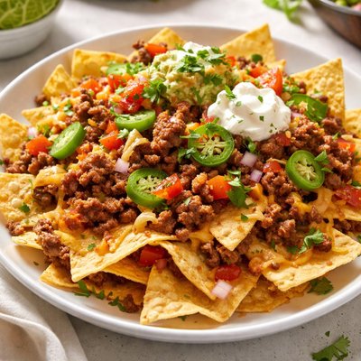 Beef nachos