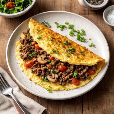 Beef omelette