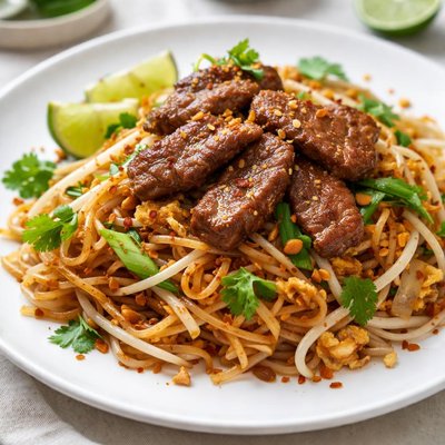 Beef pad thai