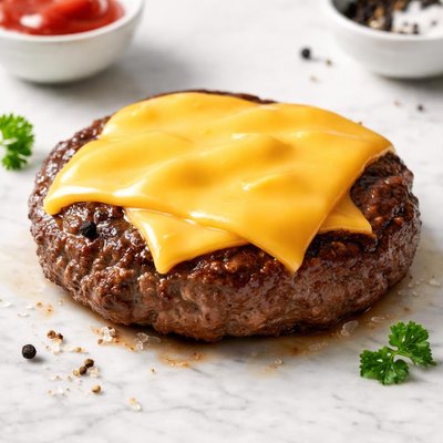 Beef patty with american cheese