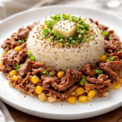 Beef pepper rice