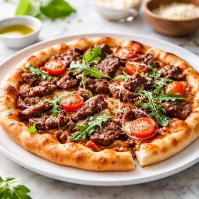 Beef pizza