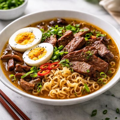 Beef ramen noodles