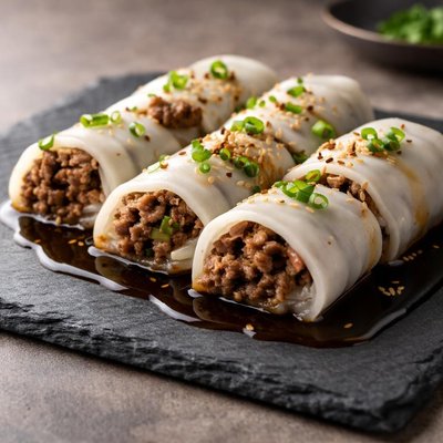 Beef rice noodle roll