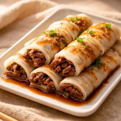 Beef rice roll