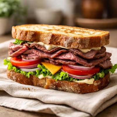 Beef sanwich on sourdough