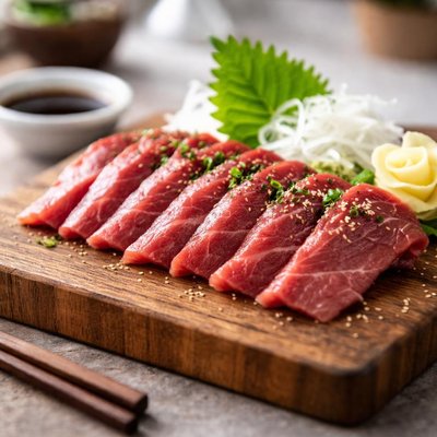 Beef sashimi
