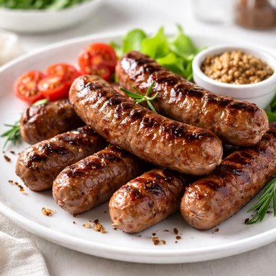 Beef sausages