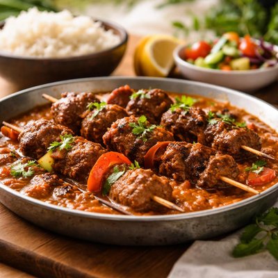 Beef shashlik curry