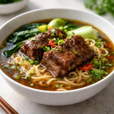 Beef short rib noodle soup