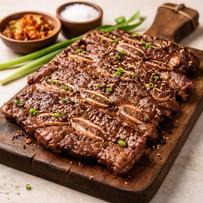 Beef short rib slices