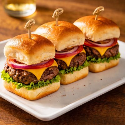 Beef slider on hawaiian roll