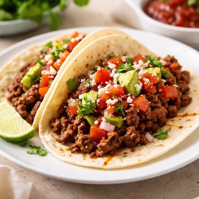 Beef soft taco