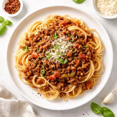 Beef spaghetti bolognese