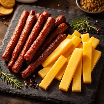 Beef stick and cheese