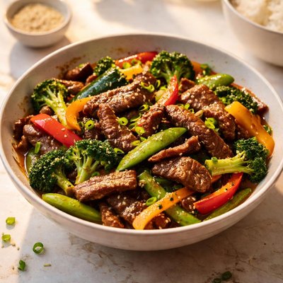 Beef stir fried