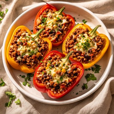 Beef stuffed bell pepper
