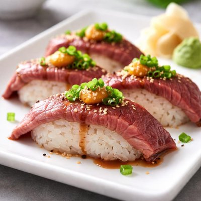 Beef sushi