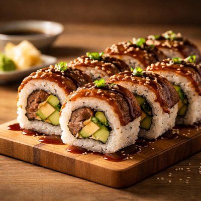 Beef teriyaki roll