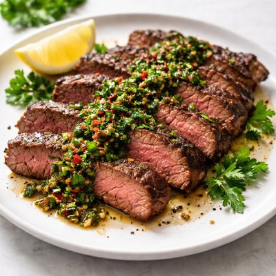 Beef with chimichurri