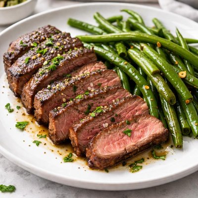 Beef with green beans