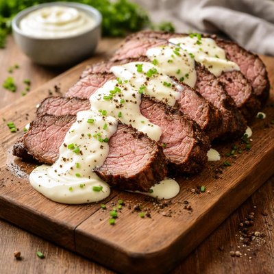 Beef with mayonnaise