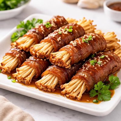 Beef wrapped mushroom