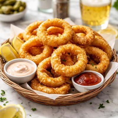 Beer battered onion rings