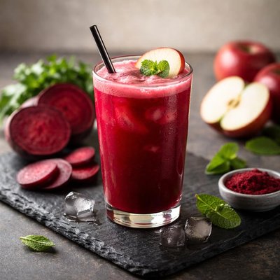 Beet and apple juice