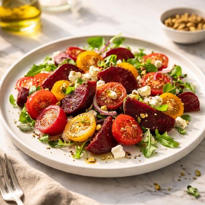Beet and tomato salad