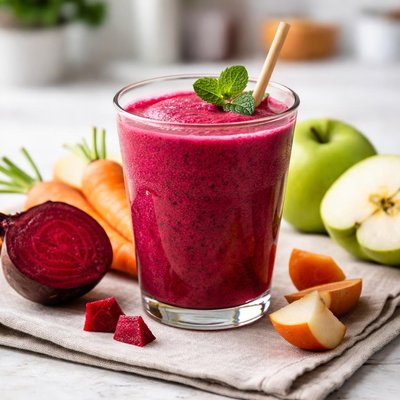 Beet carrot apple smoothie