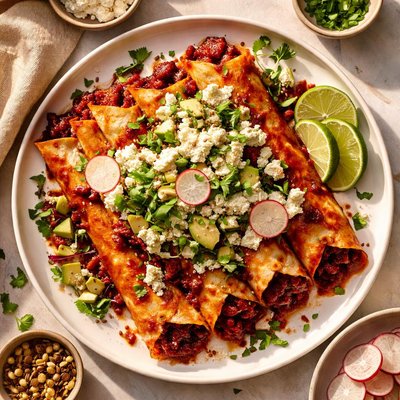 Beet enchiladas
