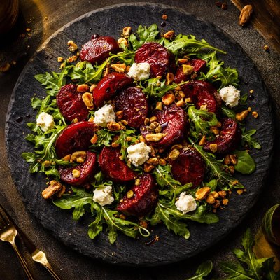 Beet salad with nuts