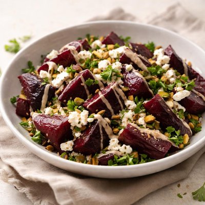Beet tahini salad