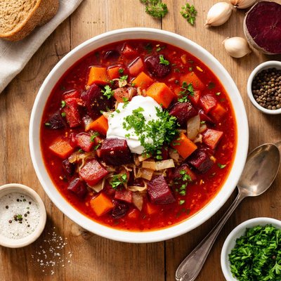 Beet veggie soup