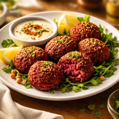 Beetroot falafel