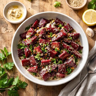 Beets in tahini dressing