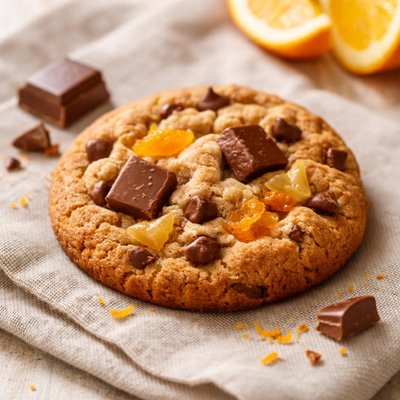 Belgian milk chocolate orange cookie