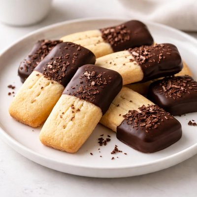 Belgium chocolate shortbreads