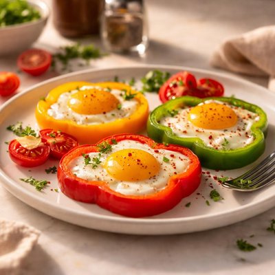 Bell pepper egg rings