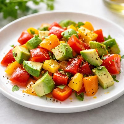 Bell peppers and avocado
