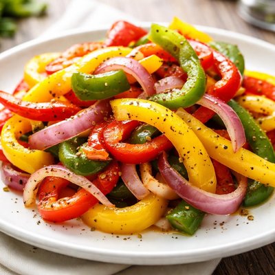 Bell peppers and onions